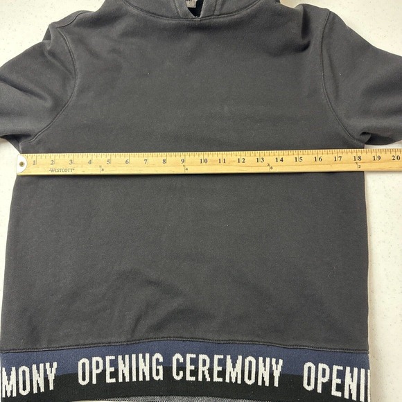 Opening Ceremony Hoodie Women’s Black Extra Small 100% Cotton Spell Out Pullover - Picture 9 of 11